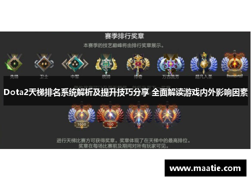 Dota2天梯排名系统解析及提升技巧分享 全面解读游戏内外影响因素
